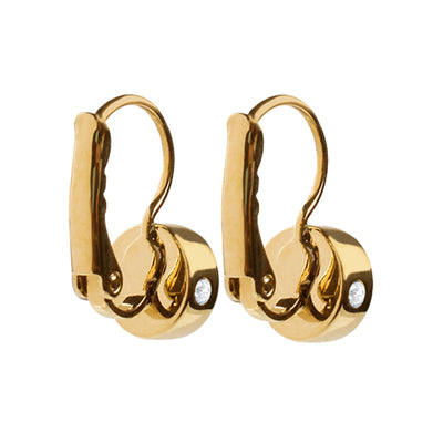 Dyrberg Kern Earrings - Madu Gold Hook with Crystal