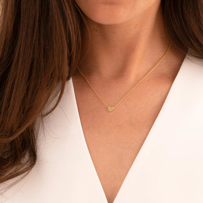 Gisser Sterling Silver Necklace - Gold/Silver Minimal Heart Necklace