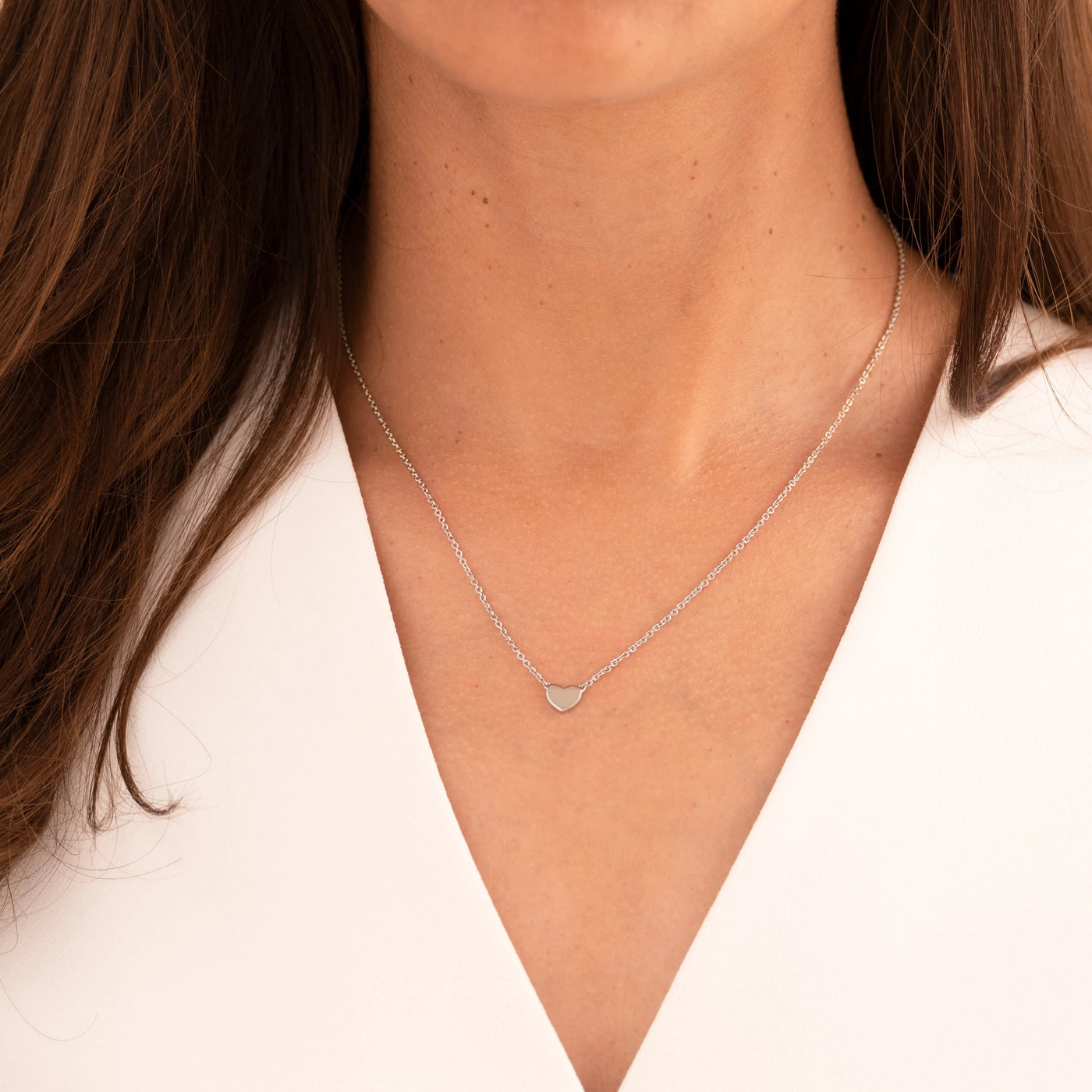 Gisser Sterling Silver Necklace - Gold/Silver Minimal Heart Necklace