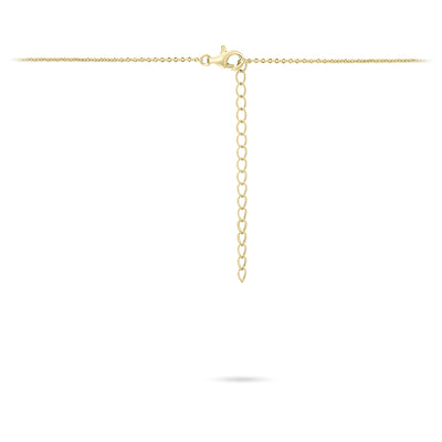 Gisser Sterling Silver Necklace - Gold Plated Silver Solitaire Pendant with Zirconia Stone