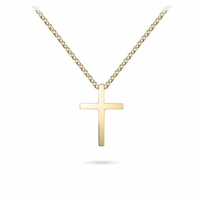 Gisser Sterling Silver Necklace with Polished Cross