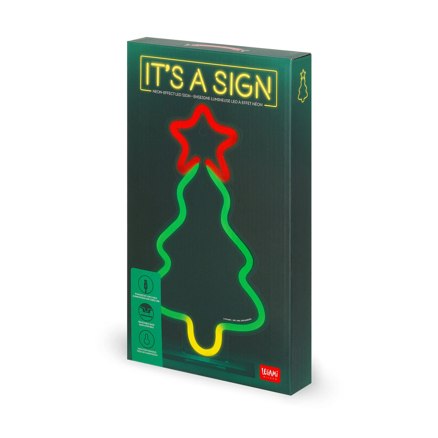 Legami Christmas Neon Effect Led Sign - It's a Sign Collection