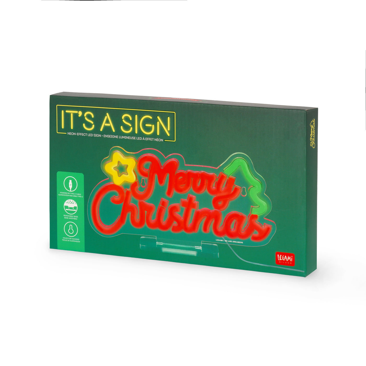 Legami Christmas 2025 - Neon Effect Led Sign - It's a Sign Collection