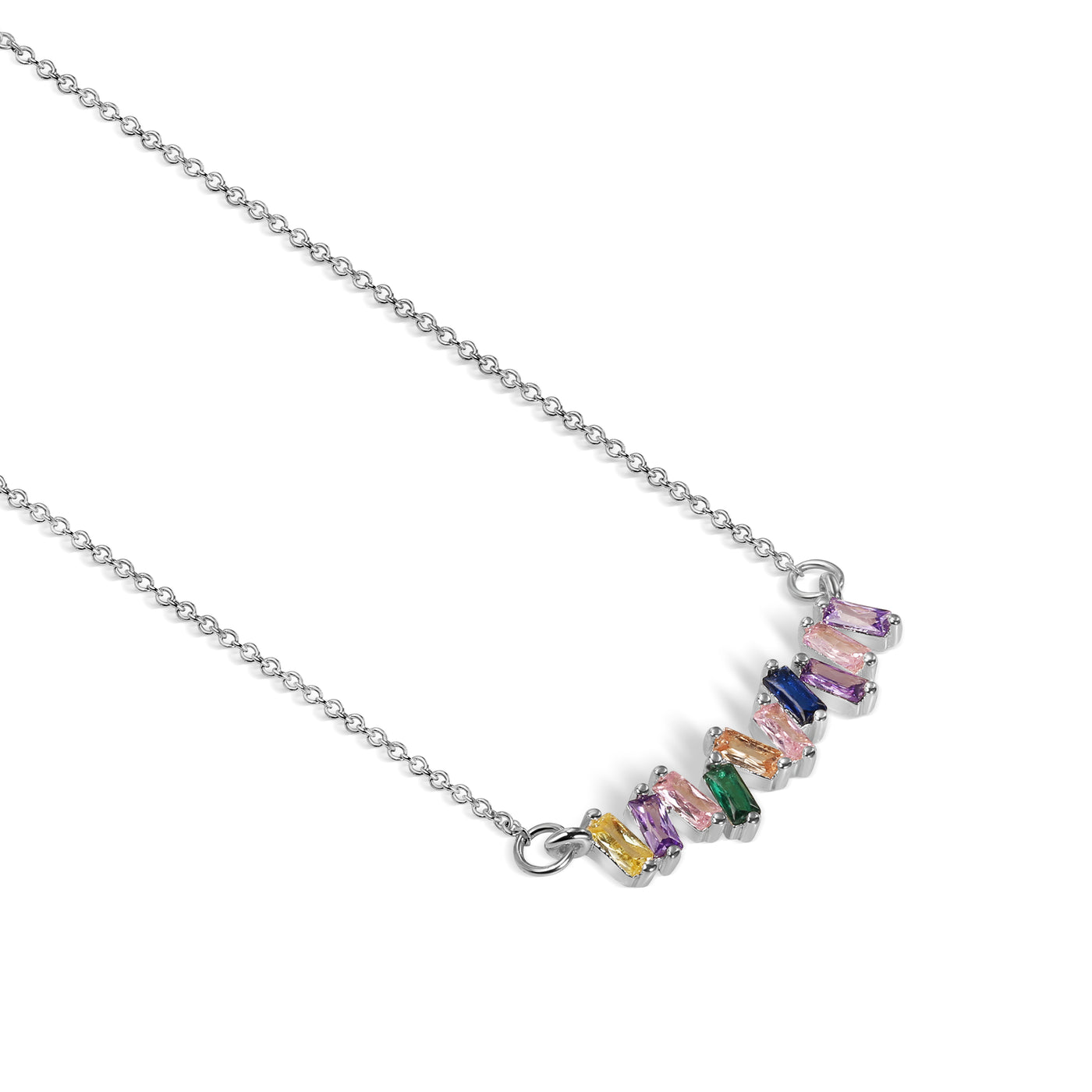 Newbridge Silverware Necklace - Multi Coloured Stone