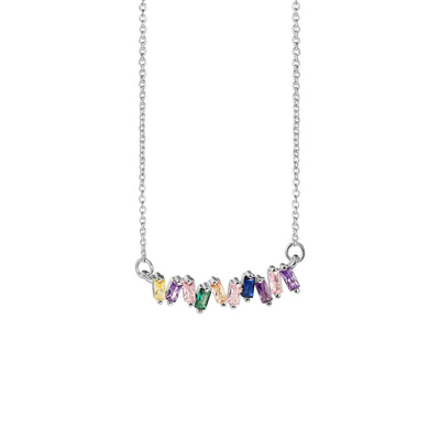 Newbridge Silverware Necklace - Multi Coloured Stone