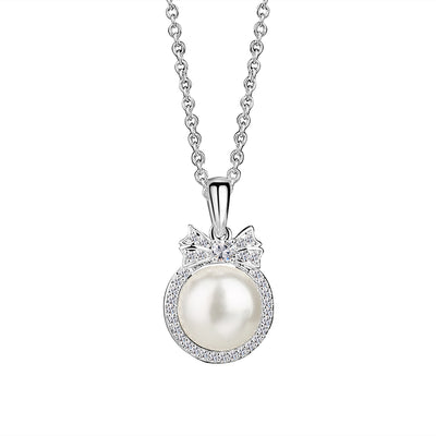 Newbridge Silverware Pendant - Silver Plated Pearl Bow