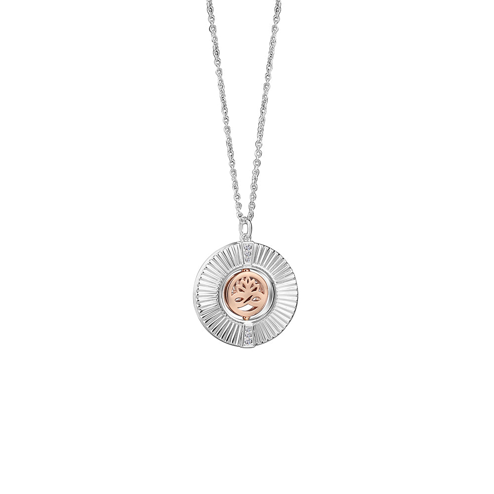 Newbridge Silverware Pendant - Tiamo Silver & Rose Gold Plated