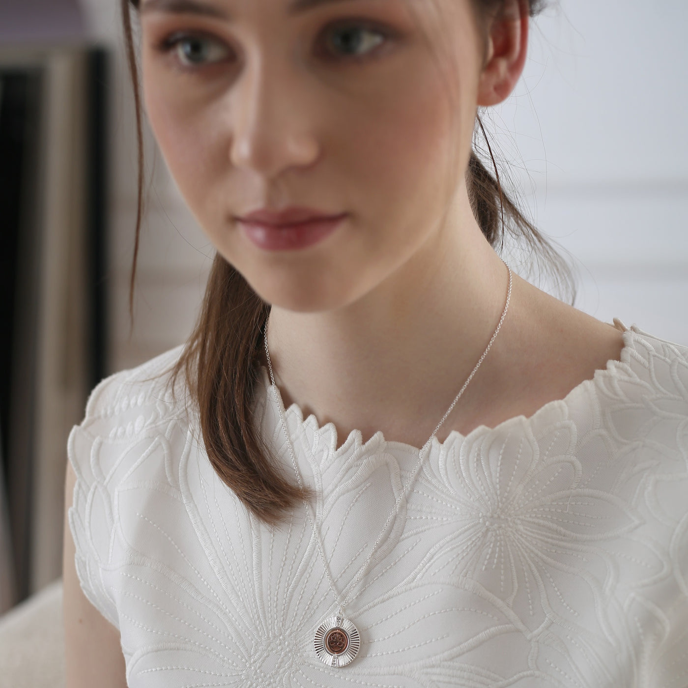 Newbridge Silverware Pendant - Tiamo Silver & Rose Gold Plated