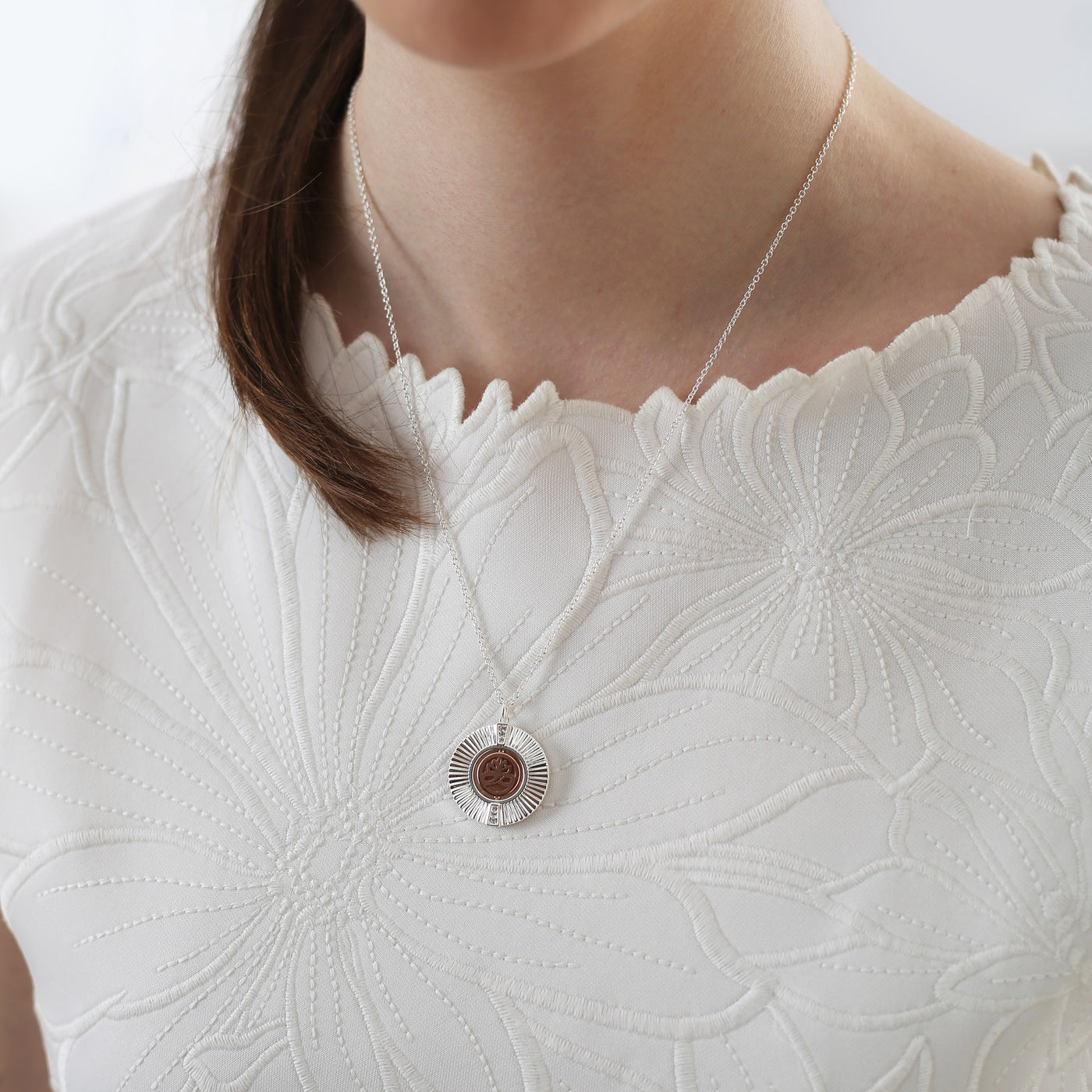 Newbridge Silverware Pendant - Tiamo Silver & Rose Gold Plated