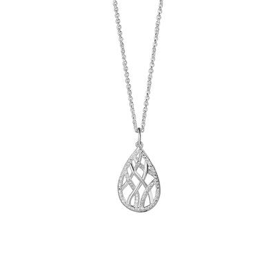 Newbridge Silverware Pendant - Tear Drop Textured