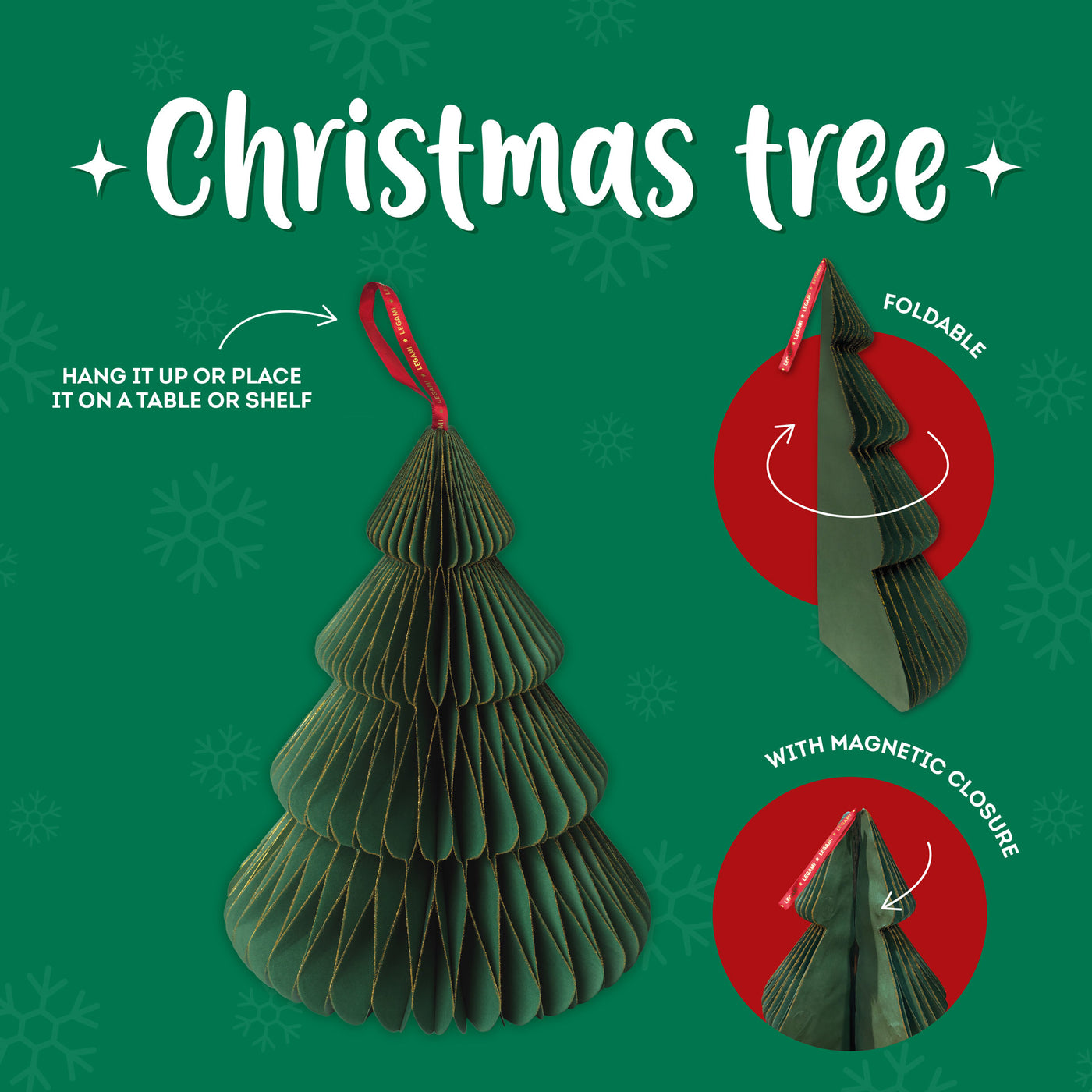 Legami Foldable Paper Christmas Tree Decoration