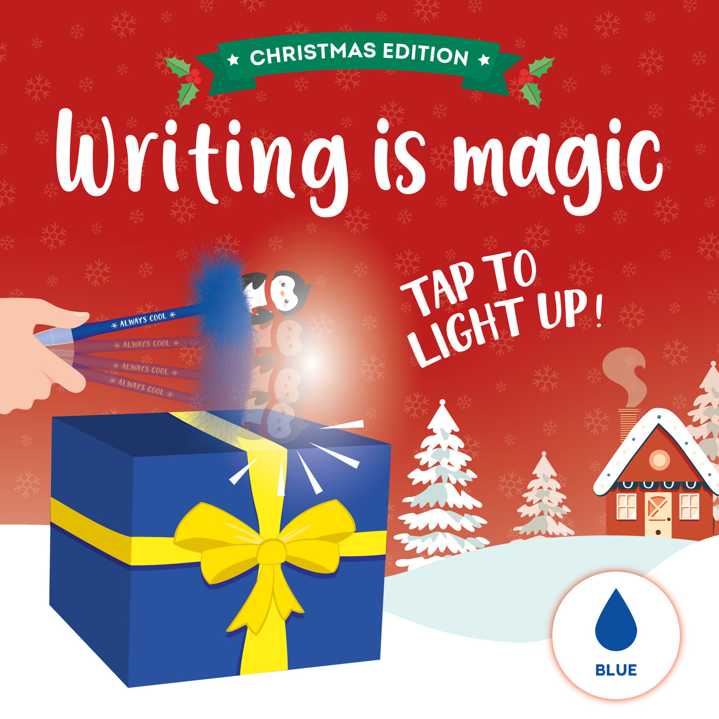 Legami Christmas 2025 - Writing Is Magic Ballpoint Pen with Light