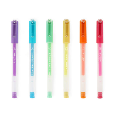 Legami Set of 6 Mini Gel Pens - Spring is in the Air - Pastel Colours