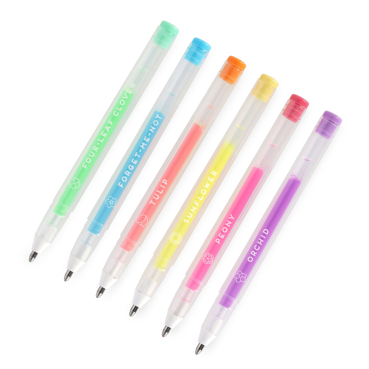 Legami Set of 6 Mini Gel Pens - Spring is in the Air - Pastel Colours