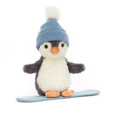 Jellycat Christmas 2024 Peanut Penguin Snowboarding Small