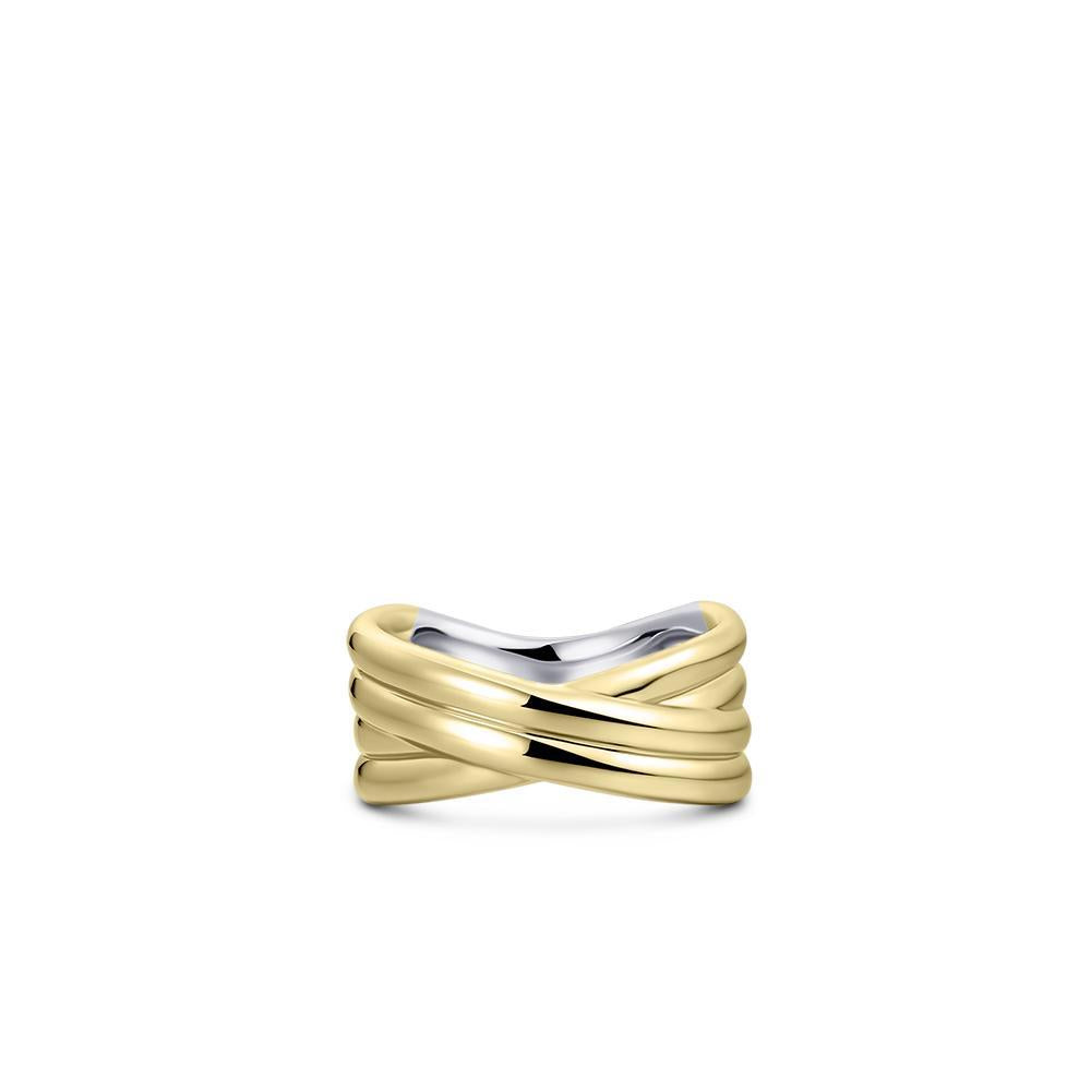 Gisser Sterling Silver Ring - Maxi Crossover Bold Band - 10mm