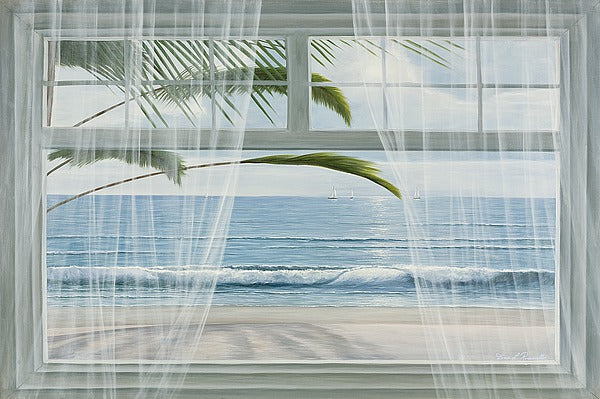 View of the Tropics Framed Canvas Picture  **CLICK & COLLECT ONLY**