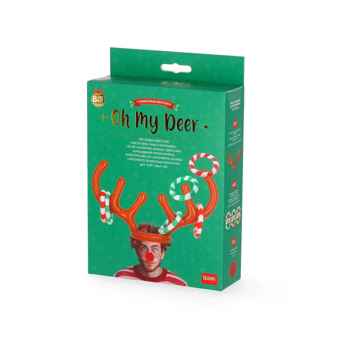 Legami Christmas 2025 - Inflatable Ring Toss - Oh My Deer - Reindeer