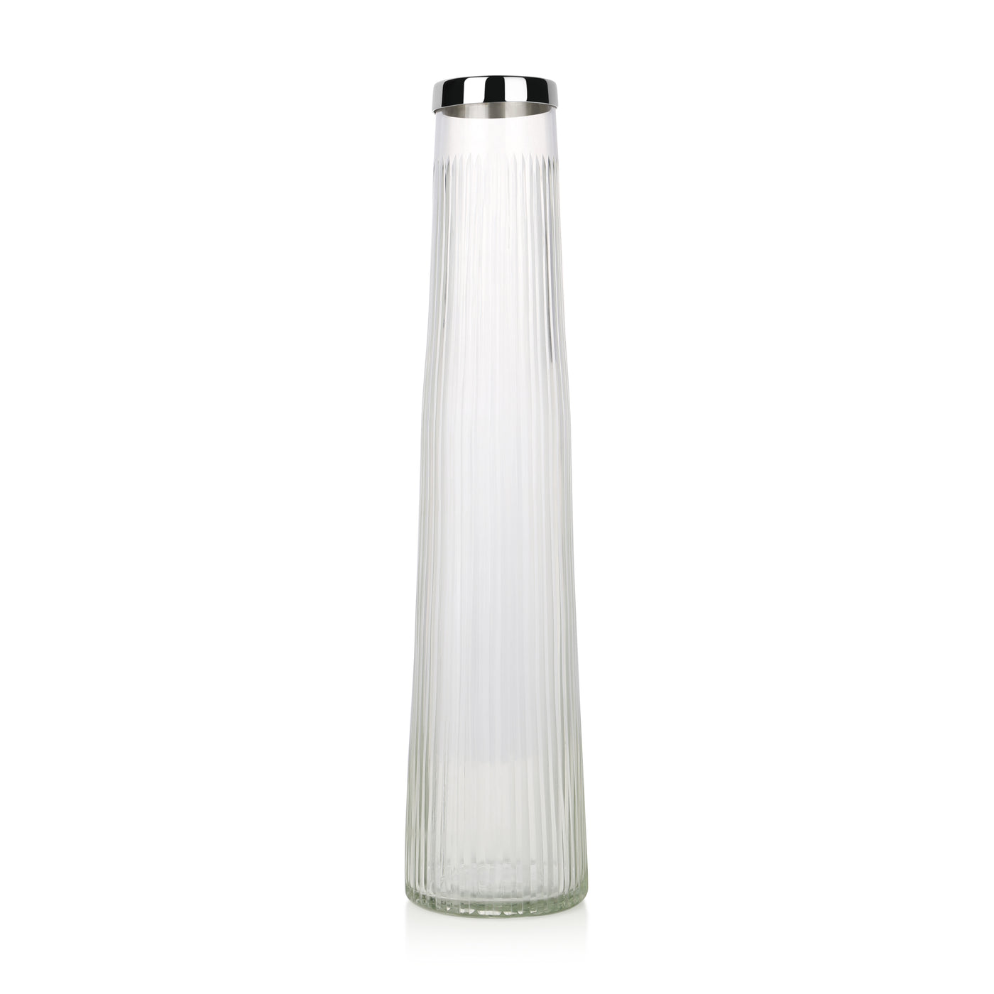 Newbridge Silverware Tall Ribbed Glass Vase