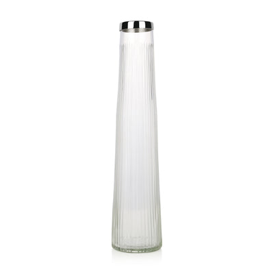 Newbridge Silverware Tall Ribbed Glass Vase