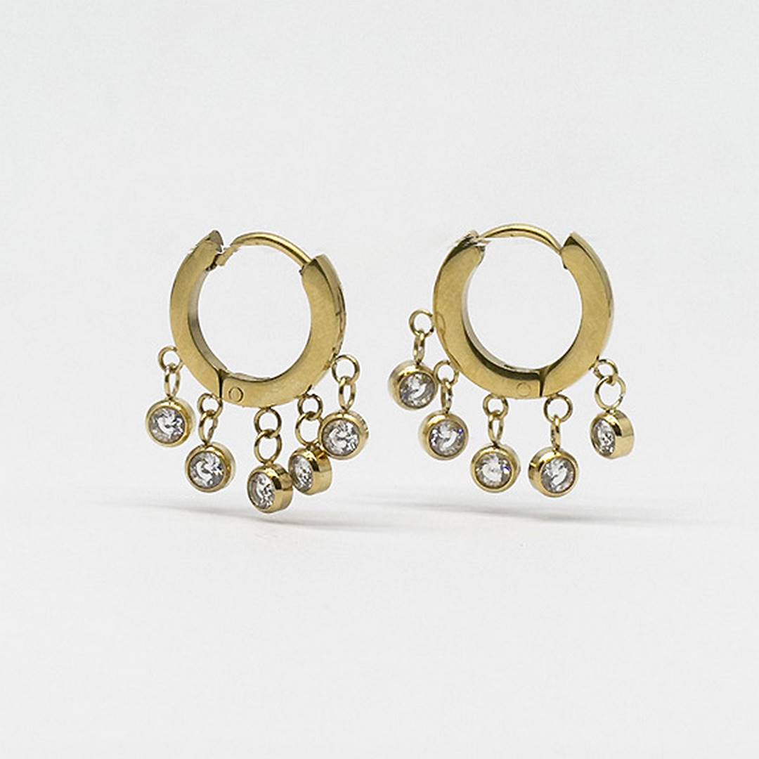 Zag Bijoux Earring Collection - Gold Plated Steel