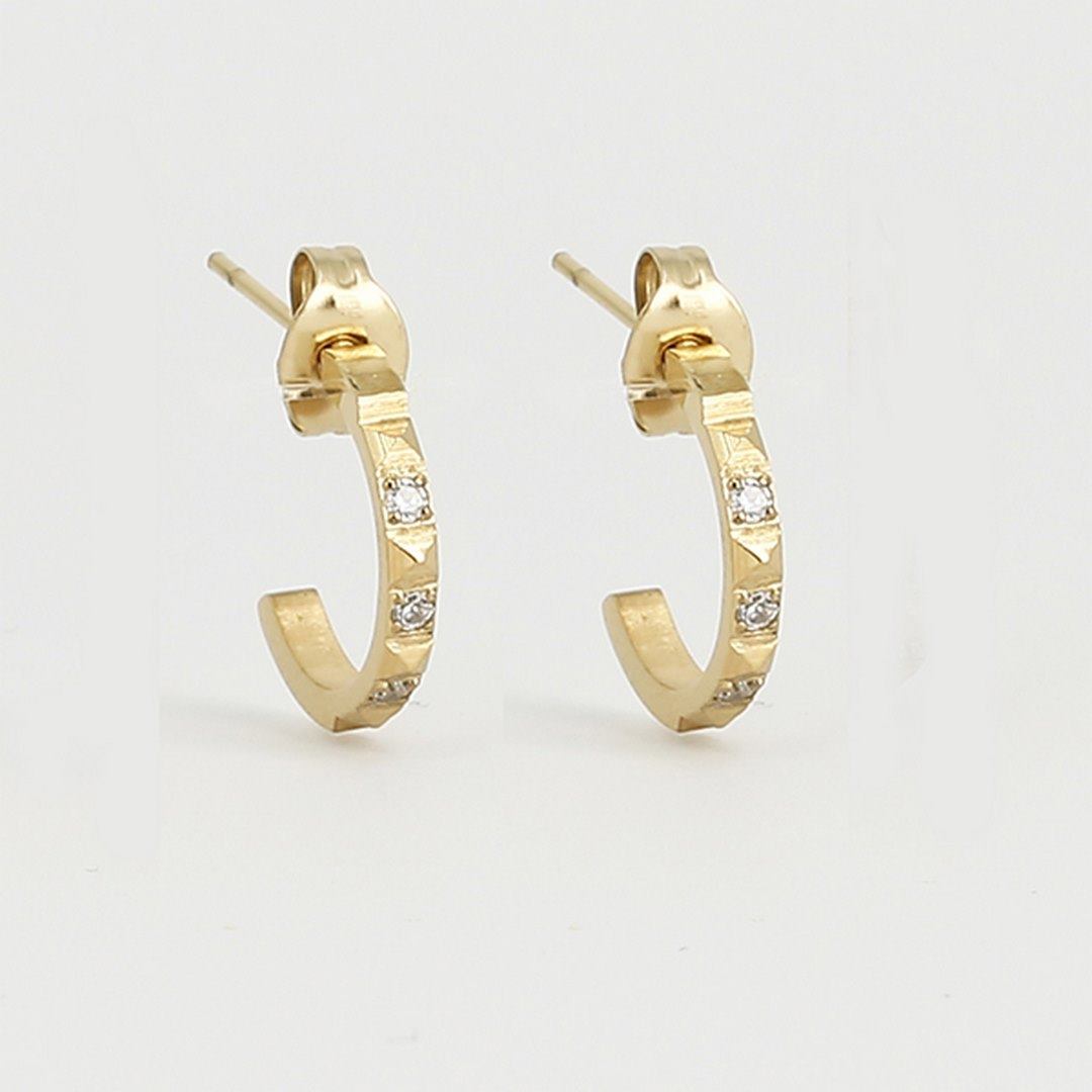 Zag Bijoux Earring Collection - Gold Plated Steel