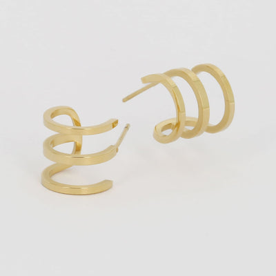 Zag Bijoux Earring Collection - Gold Plated Steel