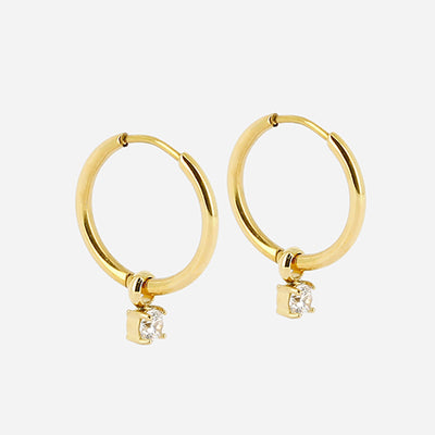 Zag Bijoux Earring Collection - Gold Plated Steel