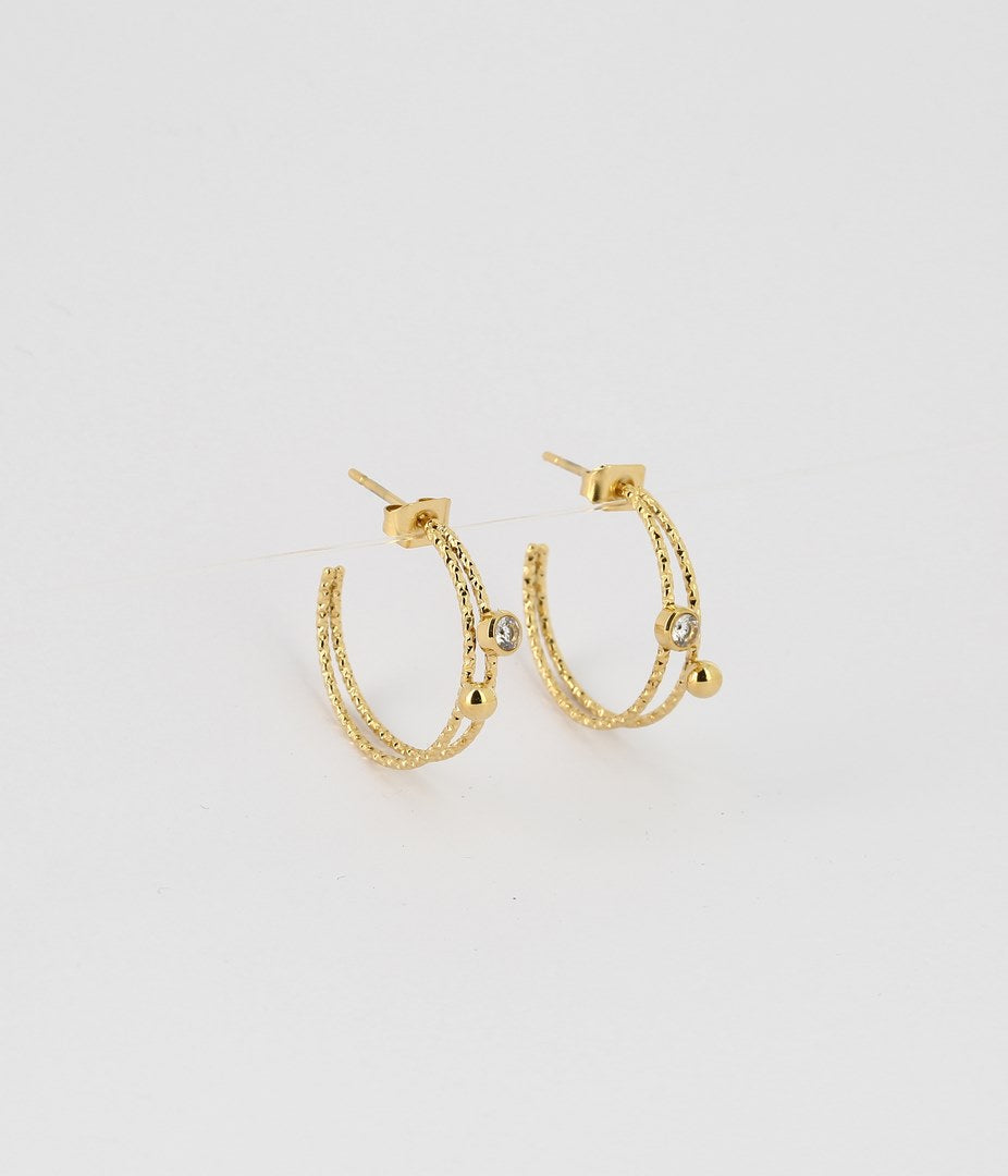 Zag Bijoux Earring Collection - Gold Plated Steel