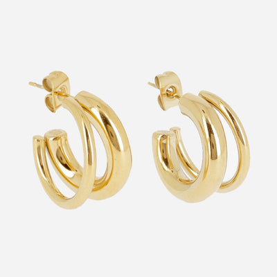 Zag Bijoux Earring Collection - Gold Plated Steel