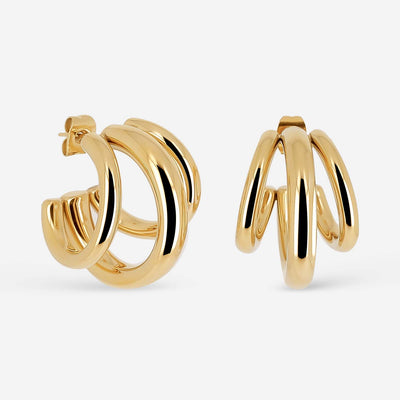 Zag Bijoux Earring Collection - Gold Plated Steel