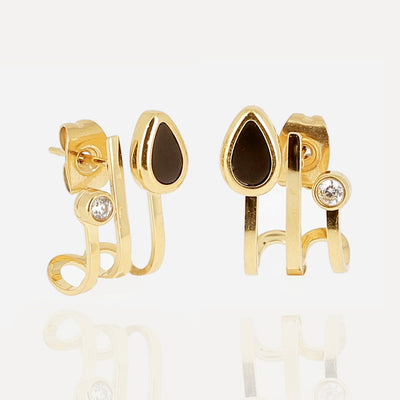 Zag Bijoux Earring Collection - Gold Plated Steel