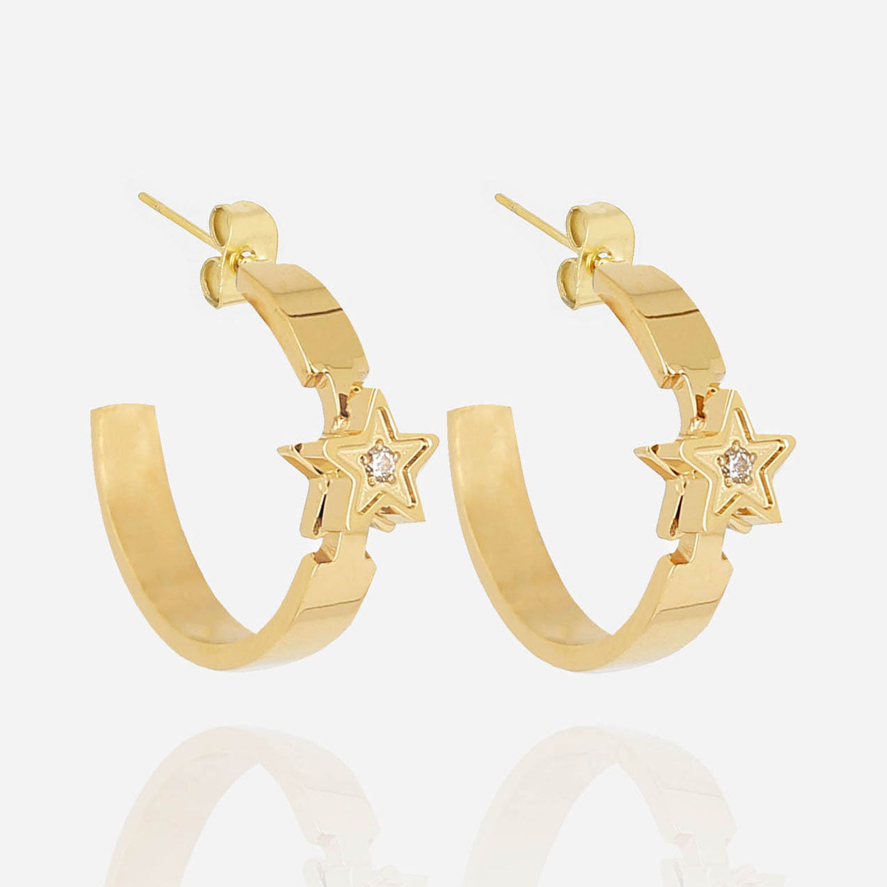 Zag Bijoux Earring Collection - Gold Plated Steel