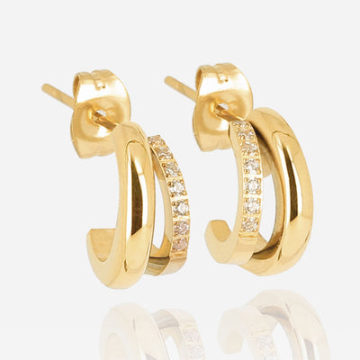 Zag Bijoux Earring Collection - Gold Plated Steel