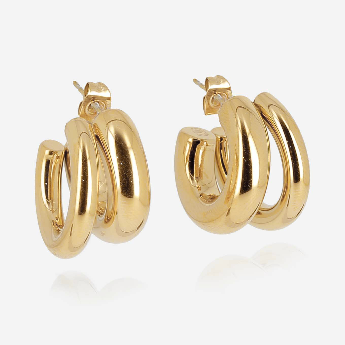 Zag Bijoux Earring Collection - Gold Plated Steel