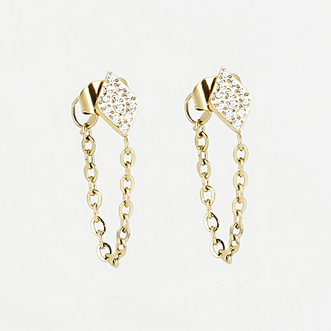 Zag Bijoux Earring Collection - Gold Plated Steel