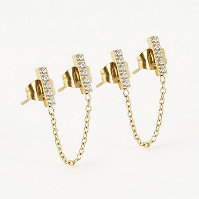 Zag Bijoux Earring Collection - Gold Plated Steel