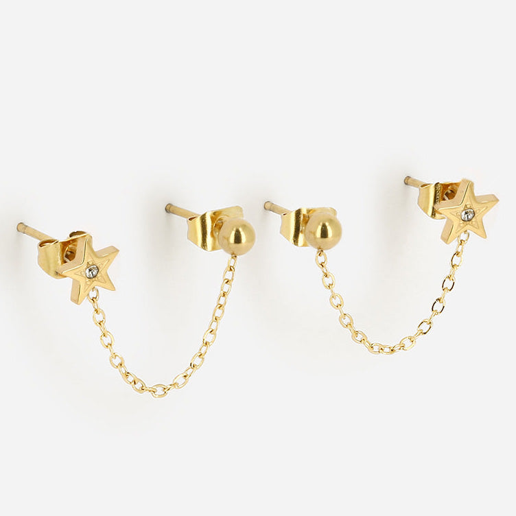 Zag Bijoux Earring Collection - Gold Plated Steel