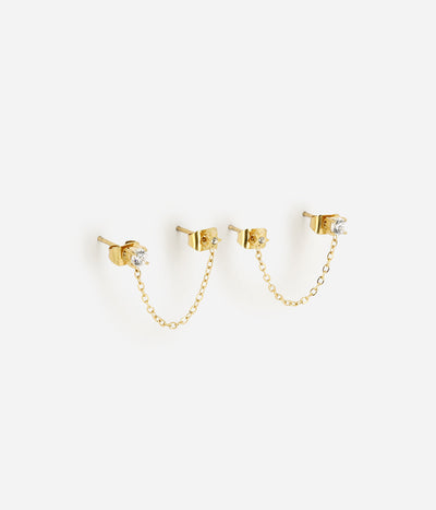 Zag Bijoux Earring Collection - Gold Plated Steel