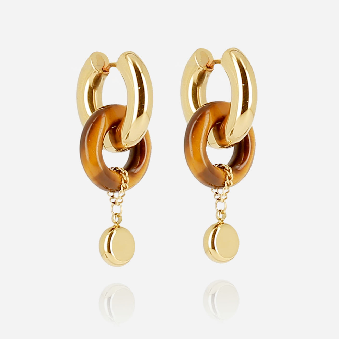 Zag Bijoux Earring Collection - Gold Plated Steel