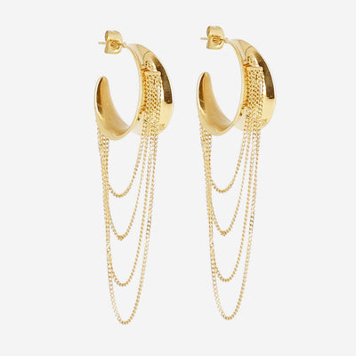 Zag Bijoux Earring Collection - Gold Plated Steel