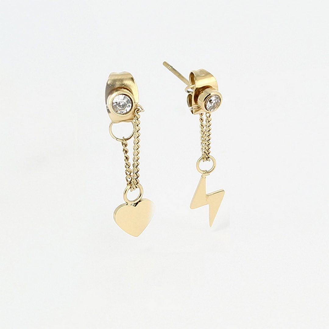 Zag Bijoux Earring Collection - Gold Plated Steel