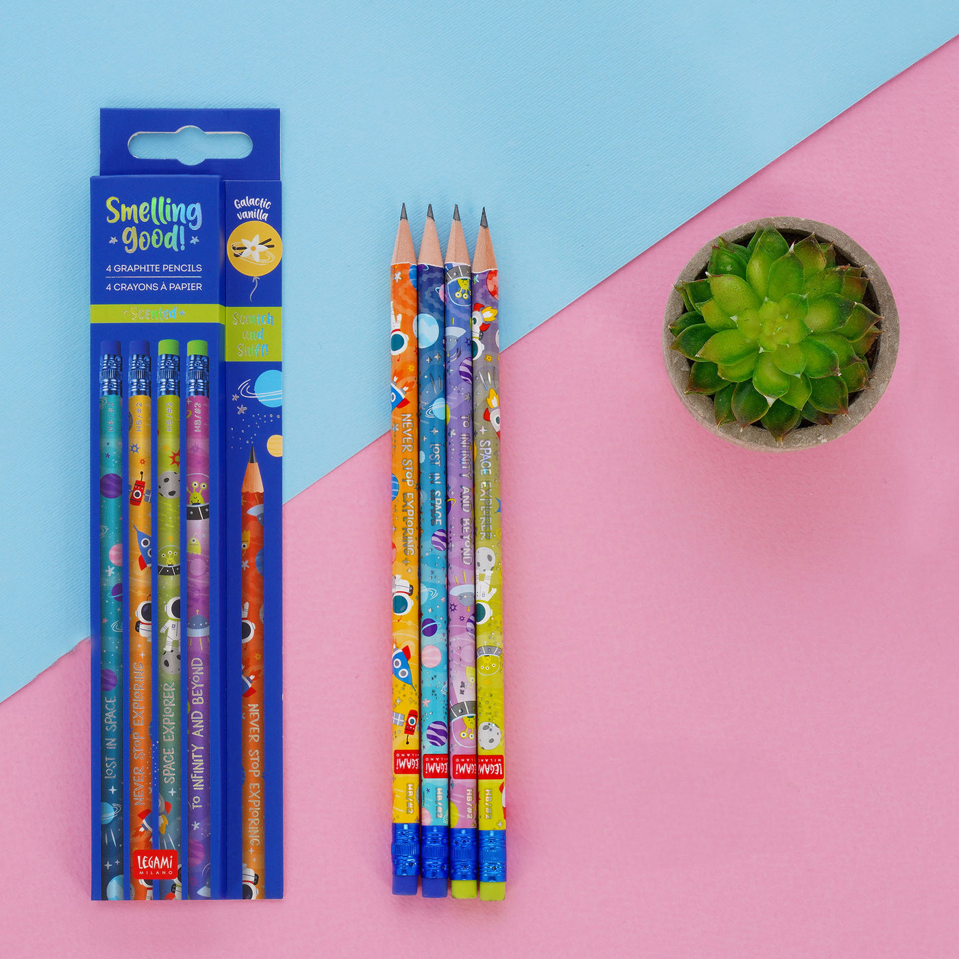 Legami Set of 4 HB Graphite Pencils - Smelling Good