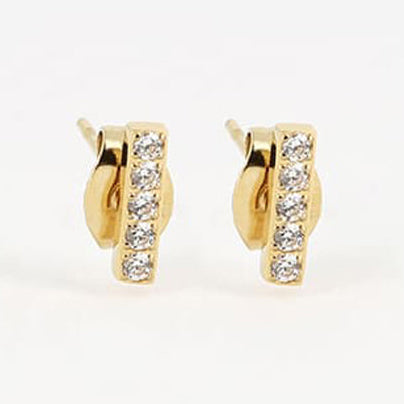 Zag Bijoux Earring Collection - Gold Plated Steel