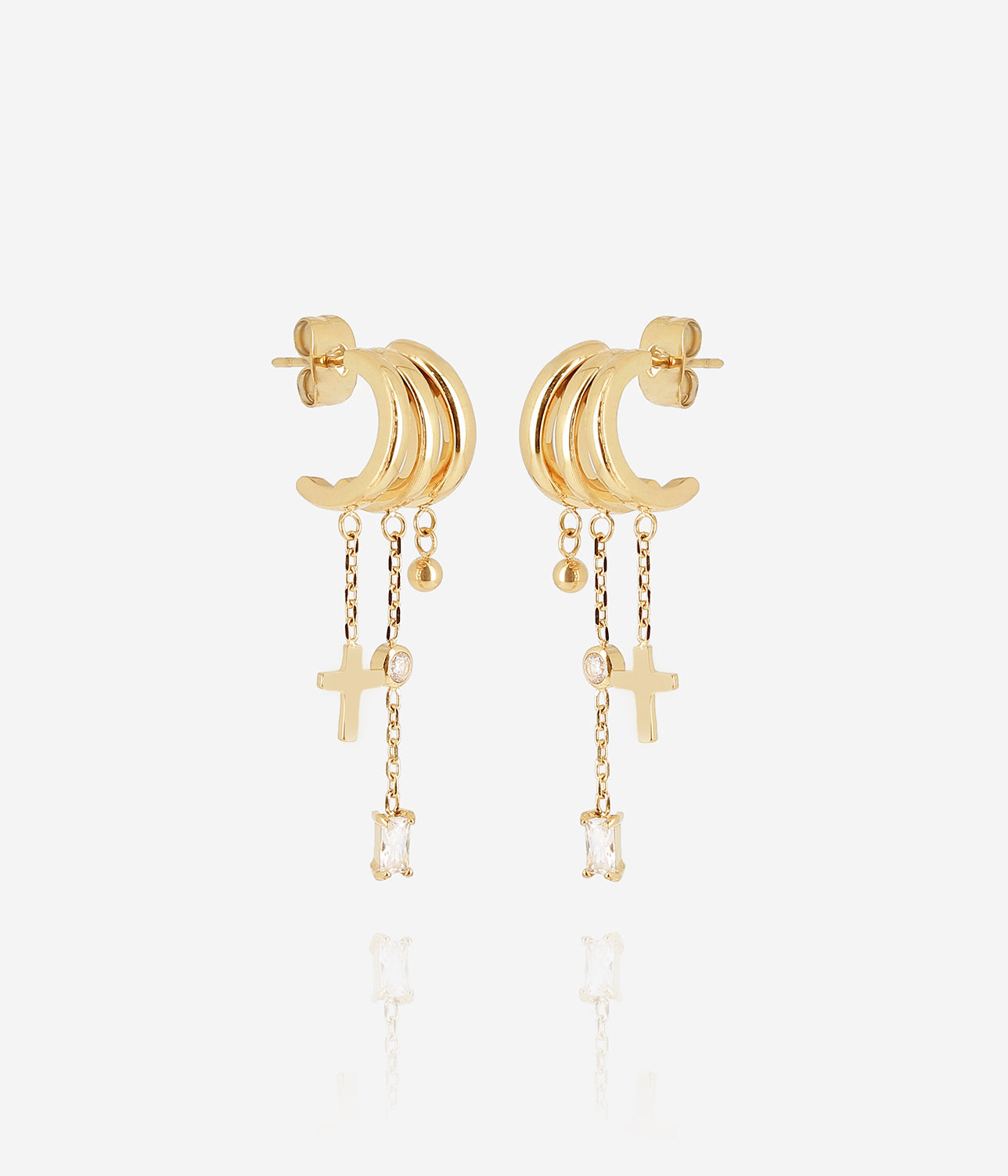 Zag Bijoux Earring Collection - Gold Plated Steel (3)