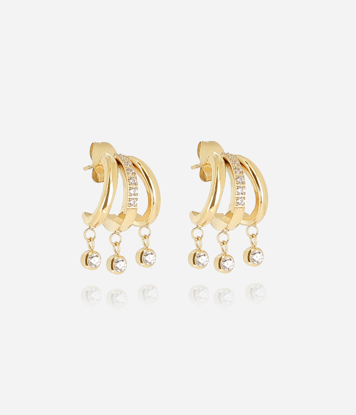 Zag Bijoux Earring Collection - Gold Plated Steel (2)