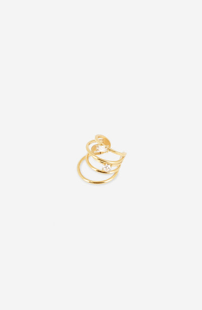 Zag Bijoux Earring Collection - Gold Plated Steel (2)