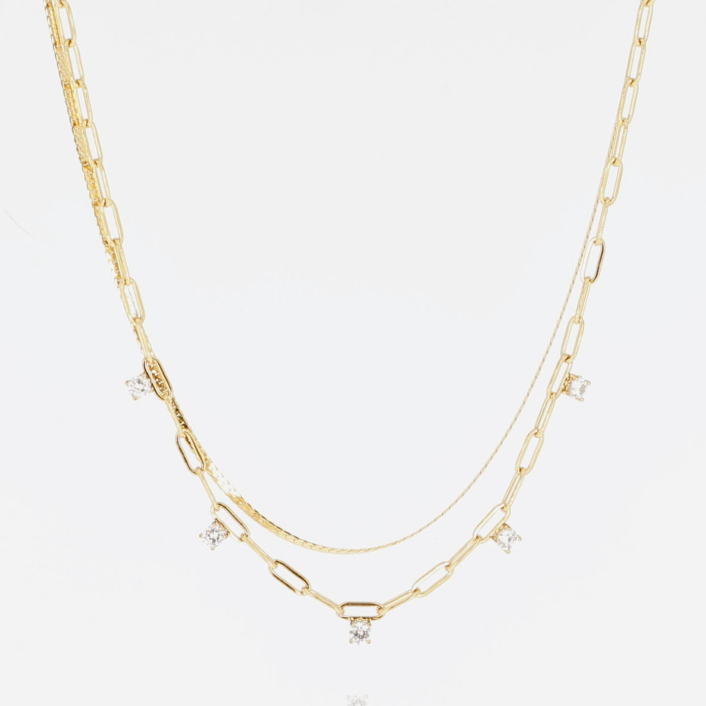 Zag Bijoux Necklace Collection - Gold Plated Steel