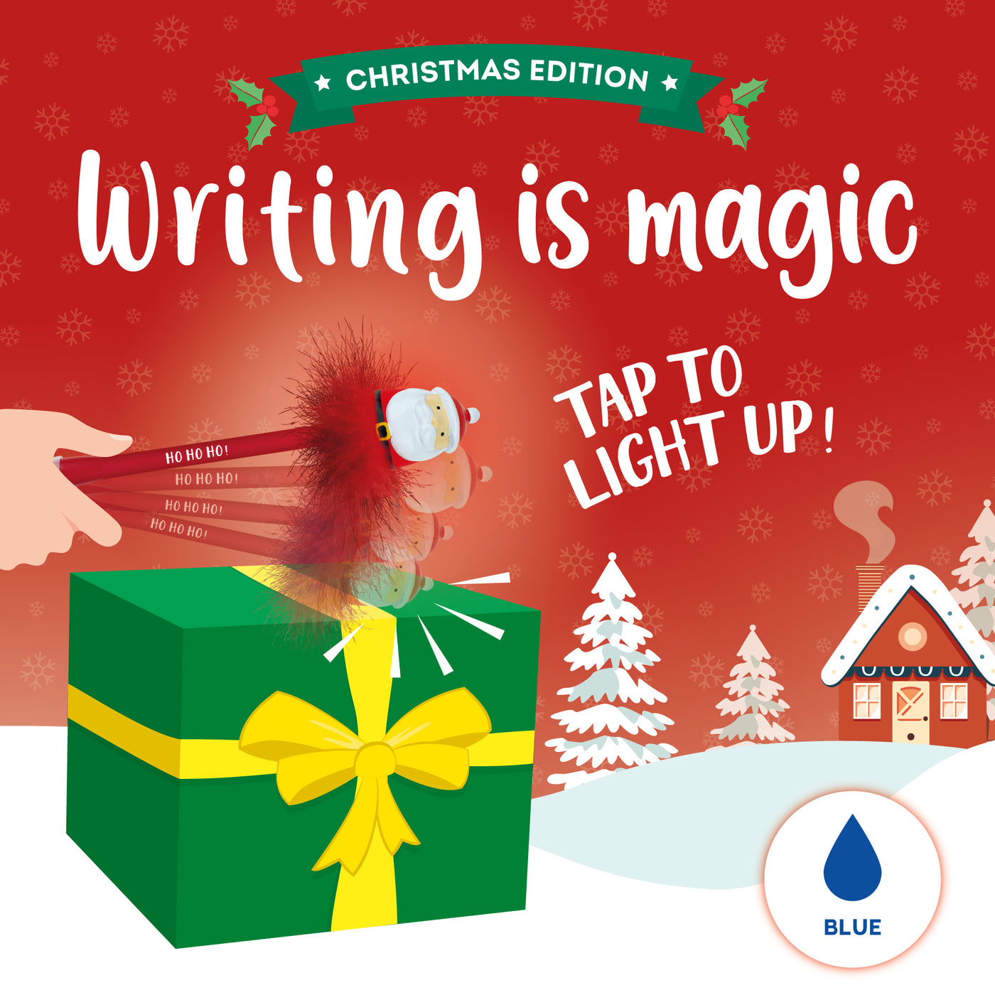 Legami Christmas 2025 - Writing Is Magic Ballpoint Pen with Light
