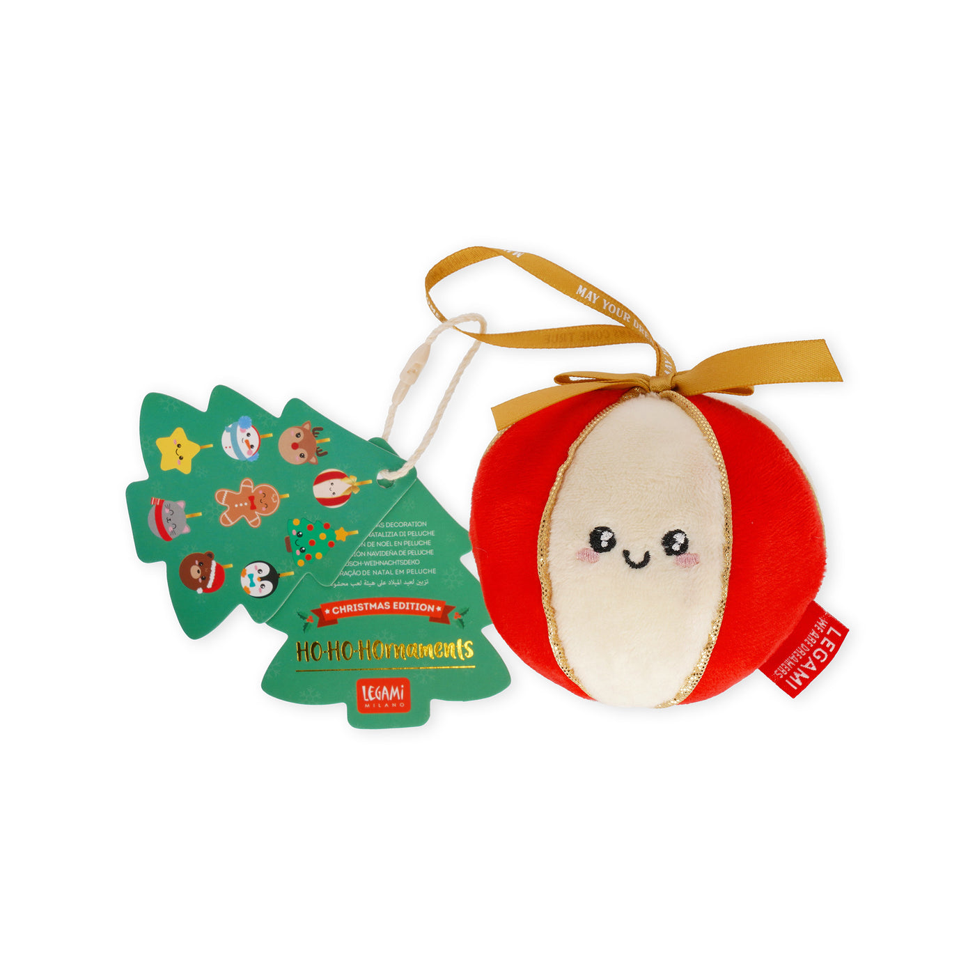 Legami Christmas 2025 - Plush Decoration - Oh-Oh-Ornaments